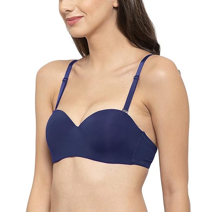 Image of Brachy Women's Every Day's Padded Underwired Demi Cup Bra T Shirt Padded Underwired Pushup Bra 85% Poly Cotton, 15% Elastane