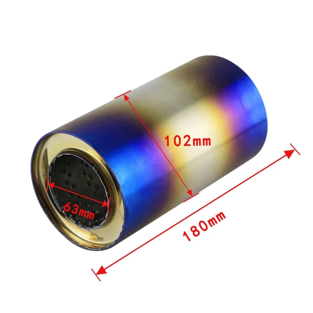 Car Exhaust Muffler Pipe Tłumik rezonatora wydechu samochodowego ze stali nierdzewnej 2,5 cala Tłumik Samochodowy(L2U0ZZ401d)
