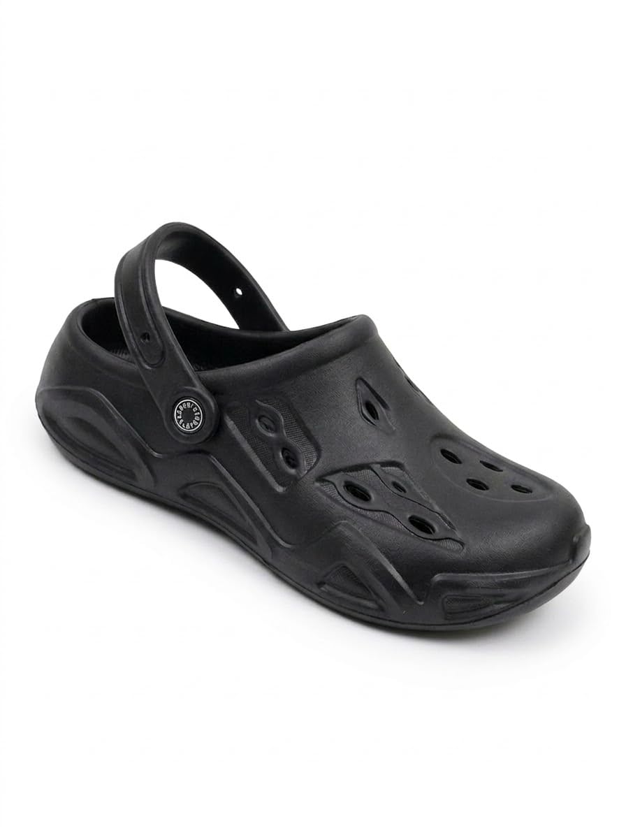 aerostyle Comfortable Clogs, Sandals with Adjustable Back Strap for Men Black-picture-12