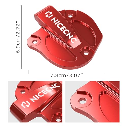 Image of NICECNC Red Throttle Cover Cap Guard Protector Aluminium Compatible with Yamaha Raptor 700 YFM700 2013 2015-2026, Raptor 700R YFM700R 2009 2011-2026, See Fitments