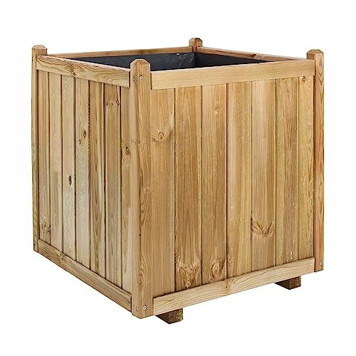 CERLAND Bac à Fleurs carré en Bois Vendôme - 70 x 70 x 75