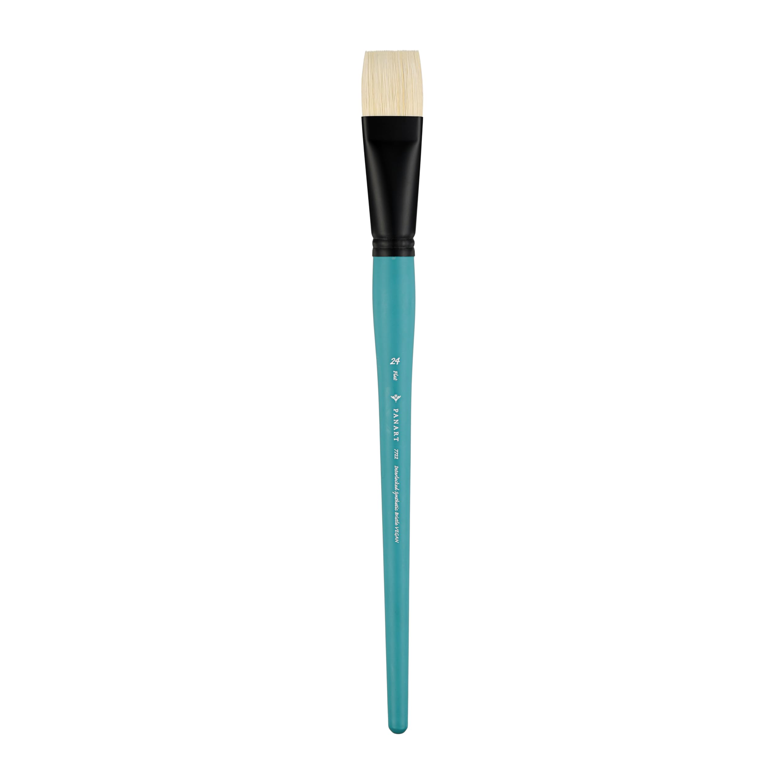 Pan Art Blue Bristle Flat No. 24 – Detail & Wash Brush For Oil Paints – Premium Brush For Artists Paintbrush For Fine Art, Craft & Illustration – 1 Unit