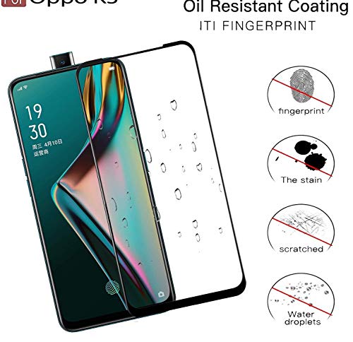 Image of Screen Protector for RealMe X (Black) Tempered Glass Edge-to-Edge 6D Screen Guard With Installation Kit