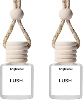 Bright Spot Car Air Freshener - Lush - Cucumber, Iris, Sandalwood scent - Premium Car Hanging Air Freshener, Long-Lasting Fragrance for Auto and Home, 2 Bottles
