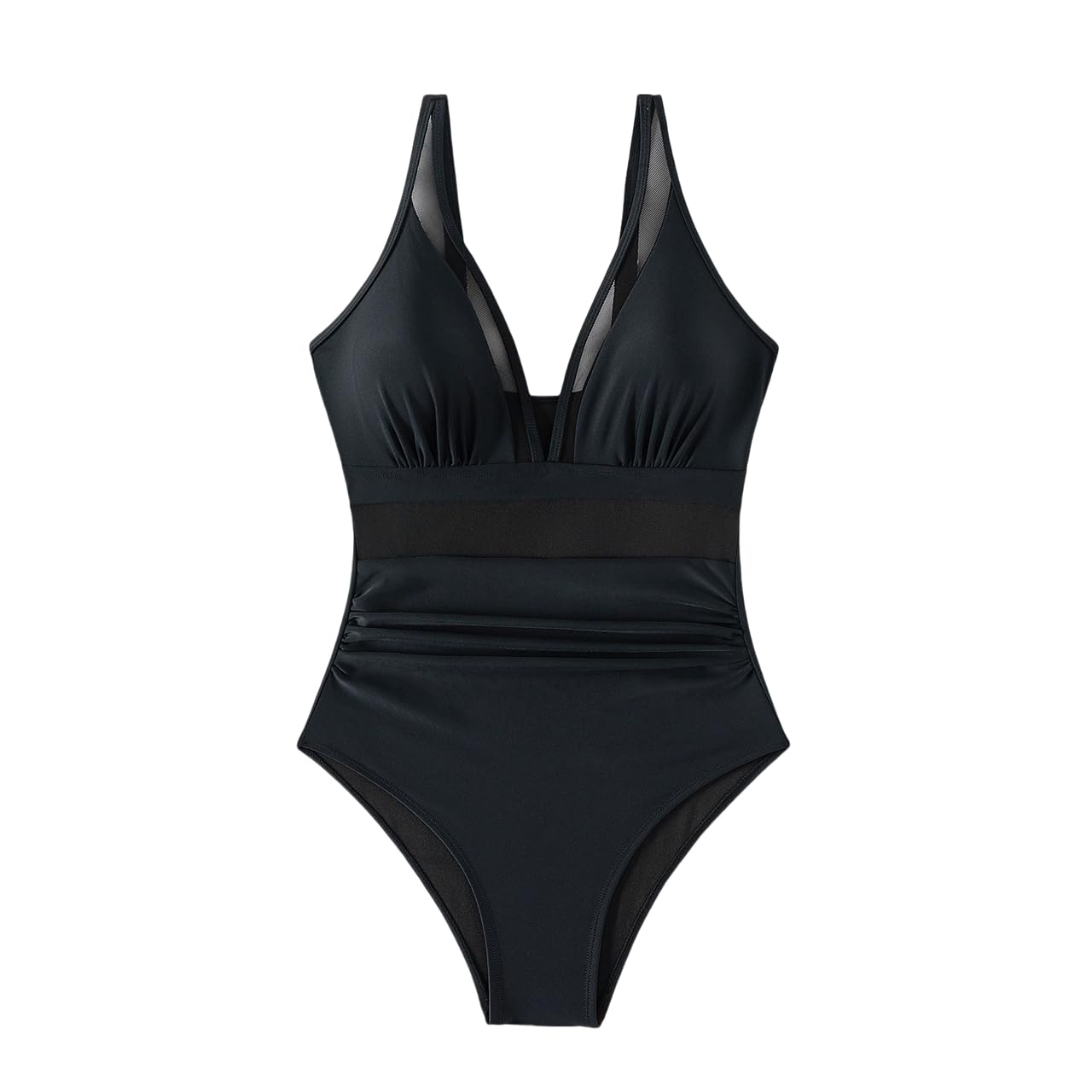 Femme Maillot Bain Femmes One Piece Maillots De Ventre Contrôle Costume Dames Haute Taille Vintage Plus Taille-noir-3xl