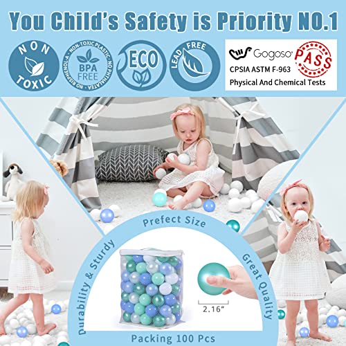 image for GOGOSO Ball Pits Balls Toddlers 50 100 200 500 Plastics Shape Ball Non