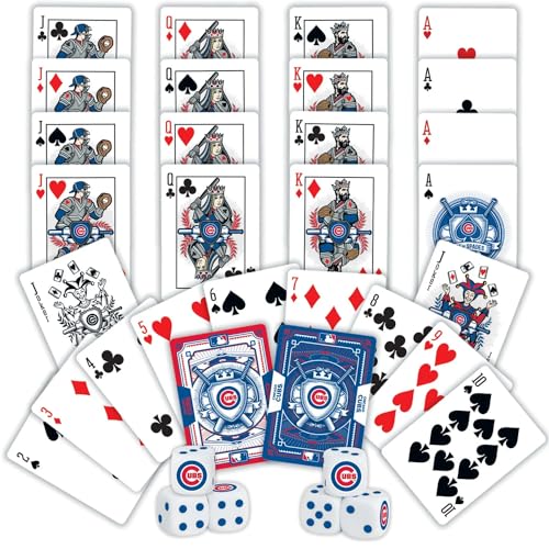 MasterPieces Set de cartas y dados Chicago Cubs 2 unidades miniatura 2