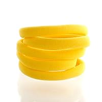 Vista 10 de My Lello Bandas elásticas grandes y gruesas para cola de caballo sin costuras, color verde esmeralda, 100