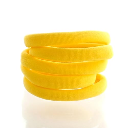 Miniatura 10 de My Lello Bandas elásticas grandes y gruesas para cola de caballo sin costuras, color verde esmeralda, 100