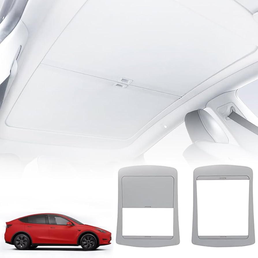 Amazon.co.jp: Tesla Model Y 格納式サンシェード、手動格納式