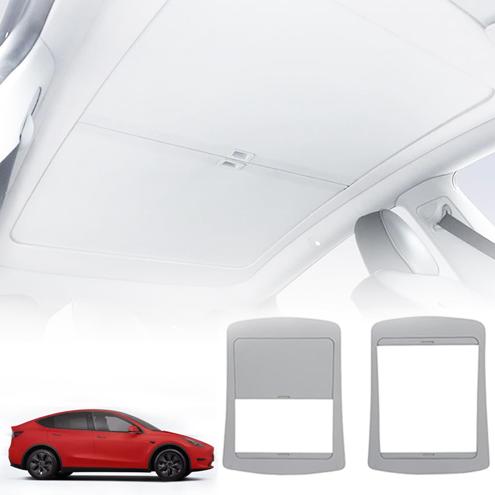Amazon.co.jp: Tesla Model Y 格納式サンシェード、手動格納式