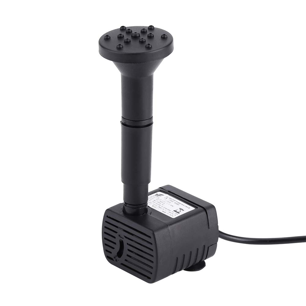 Pompe à eau solaire pour bassin solaire Kit de panneau pompe submersible pour fontaines de jardin, 7 V, 1,2 W, 200 l/h, 60 cm, hauteur maximale de l'eau