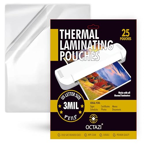 Thermal Laminating Sheets 3 Mil 25 Pouches