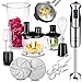 LEHMANN Chopsui Frullatore a Immersione 1200 W - Set Minipimer 7-in-1-9 Accessori - Misurino da 860 ml - Regolazione Velocità a 8 Livelli - Funzione Turbo - 15000 U/min - Senza BPA - Lama Dorata