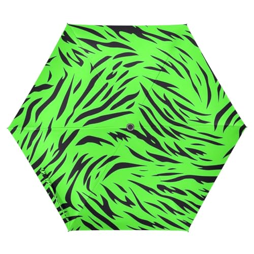 EtherSpher Fluorescent Green Tigers Fur Texture large umbrella 39 Inch Compact auto open close Golf Umbrellas For Rain for heavy rain wind Outdoor Defence Accessories de lluvia para