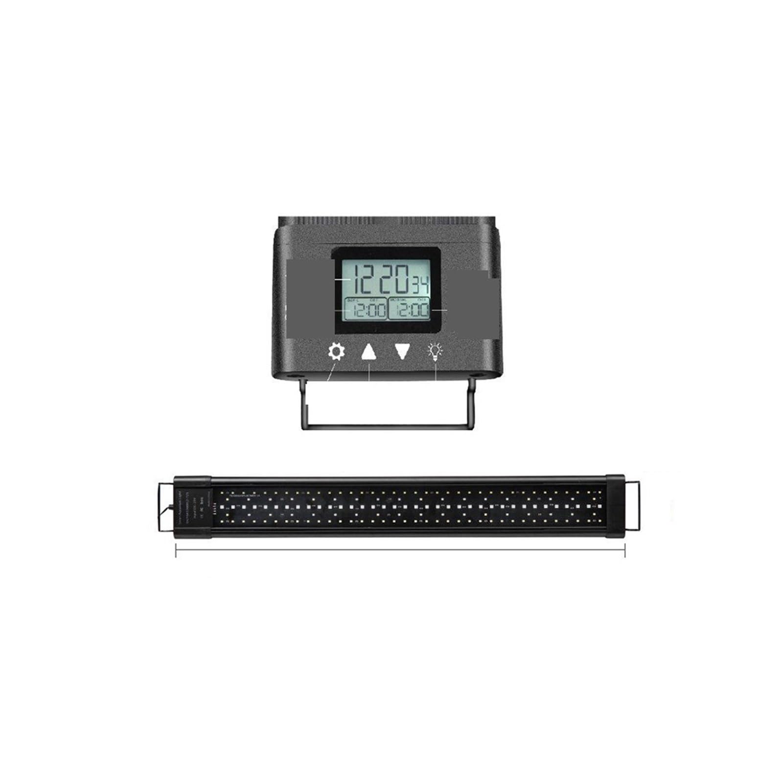 Luce per acquario a LED 60/75/90/120 cm luci marine spettro completo for controller esterno allungabile in lega di corallo for luce acquario for pesci d'acqua dolce ( Color : 60cm-for-24-30inch , Size