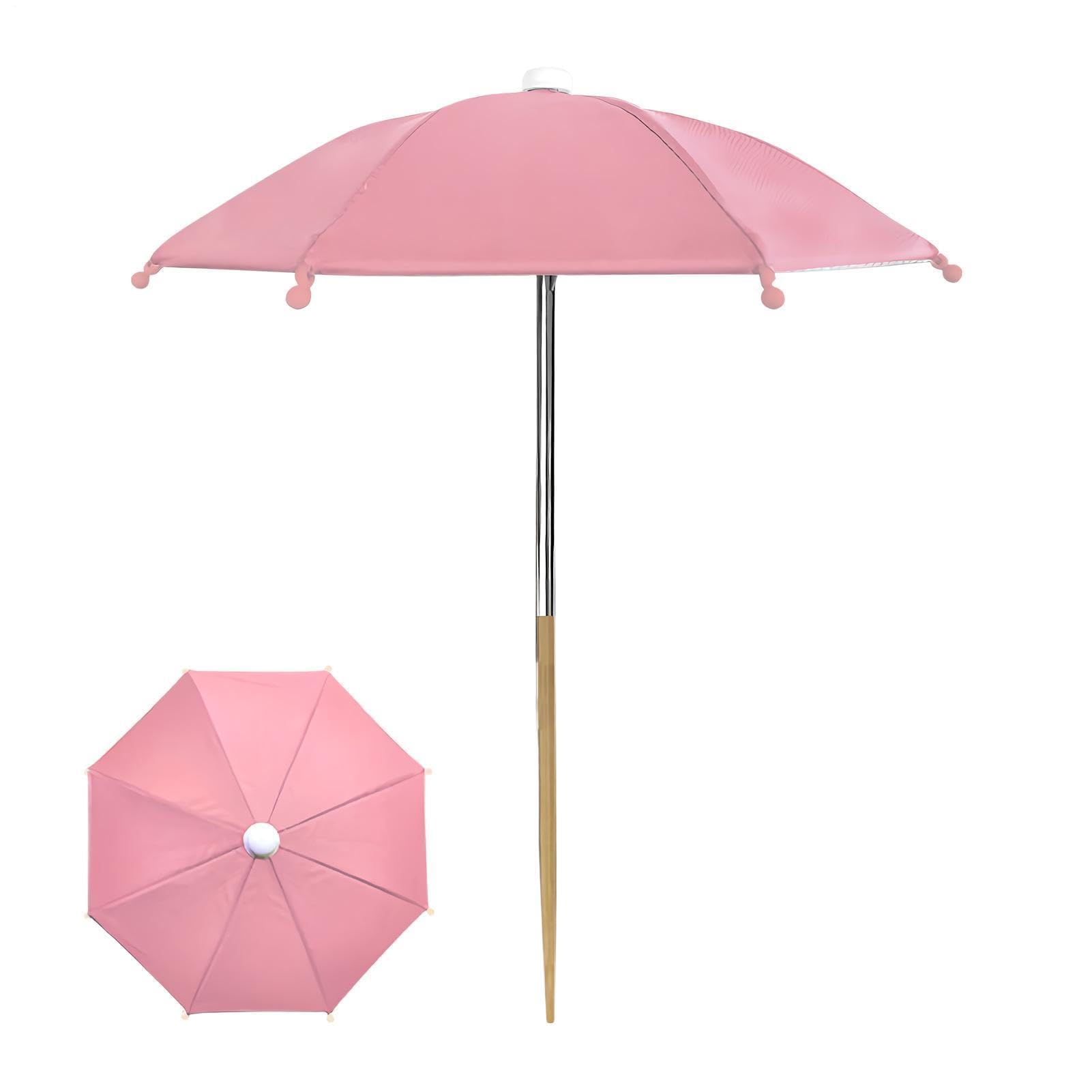 Plant Umbrella for Outdoor Plants, 4pcs Garden Umbrella Plant Shade from Blazing Sun Rain, Garden Umbrellas Outdoor for Potted Plants Bed Flower (Pink)
