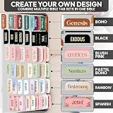 Only Zest 90 Christian Bible Tabs for Women, Teens & Kids - Assorted Colors - Large Print Laminated Labels - Bible Index Tabs for Church, Bible Study - Rainbow