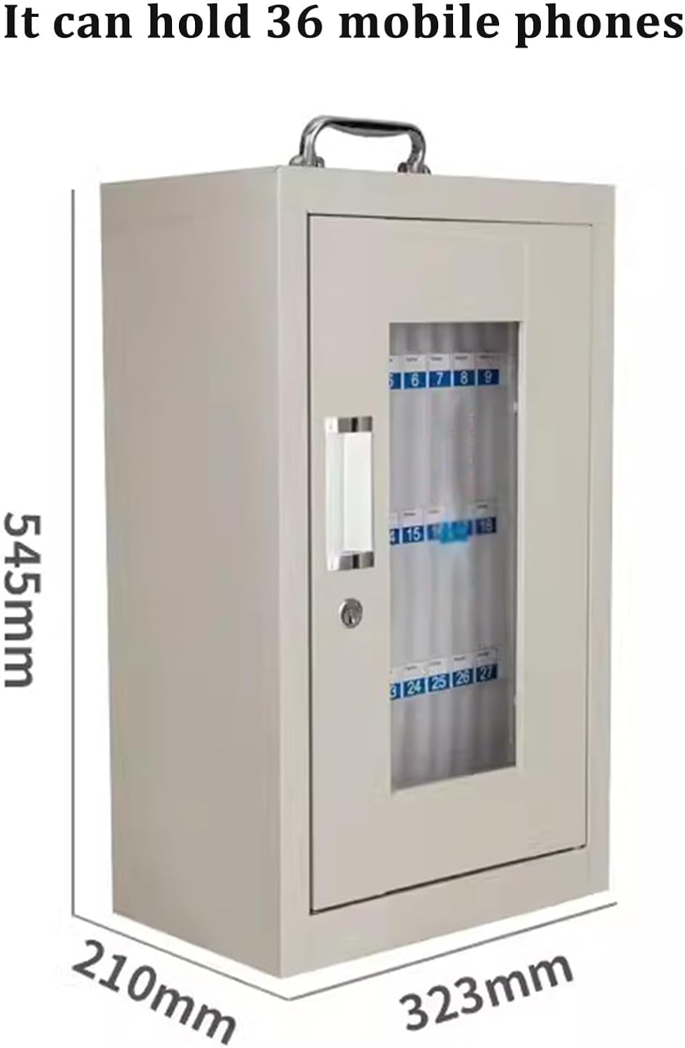 Mobile Phone Locker for Students - Secure School Storage Cabinet, Portable Safe Box for Cell Phones, Compact Size 36, Ideal for Classroom Use
