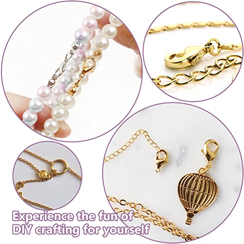 Lunarm 880Pcs Open Jump Rings With Lobster Clasps And Tweezers, 4 Sizes Jump Rings Jewelry Findings Kit For Jewelry Repair Keychains And Necklace Making (Silver And Gold) #TOP6