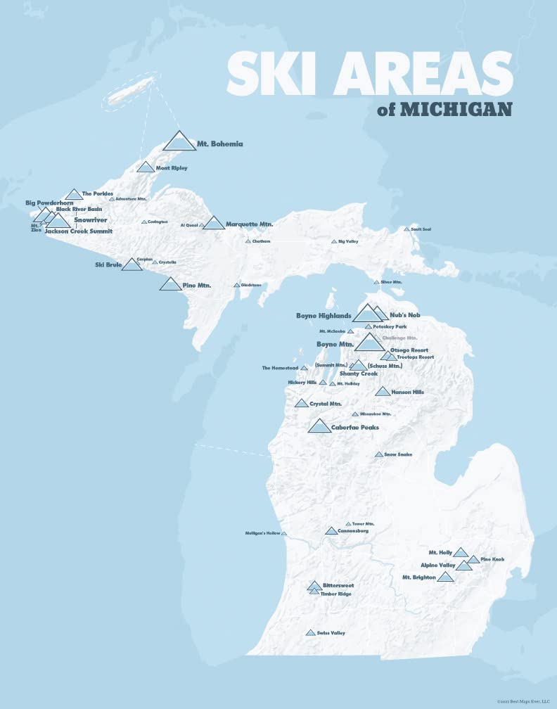 best ski resorts in michigan map Ilda Mayo