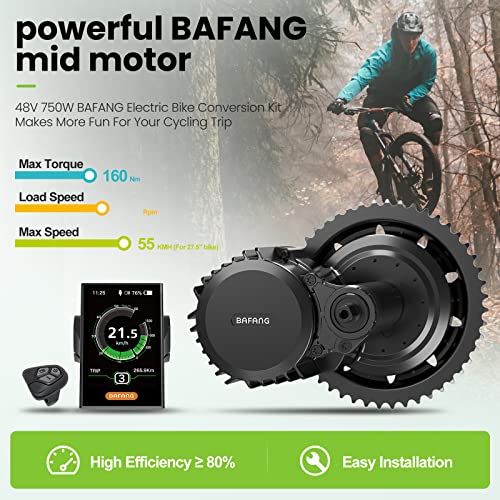 Bafang 1000W Mid Drive Kit : Bbs03 Hd 52V Motor, 8Fun M615 Motor With 500C Display & 46T Chainring For Bb 68Mm, G320 Diy Electric Bike Conversion Kit For Mountain Road Ebike (No Battery) #TOP5