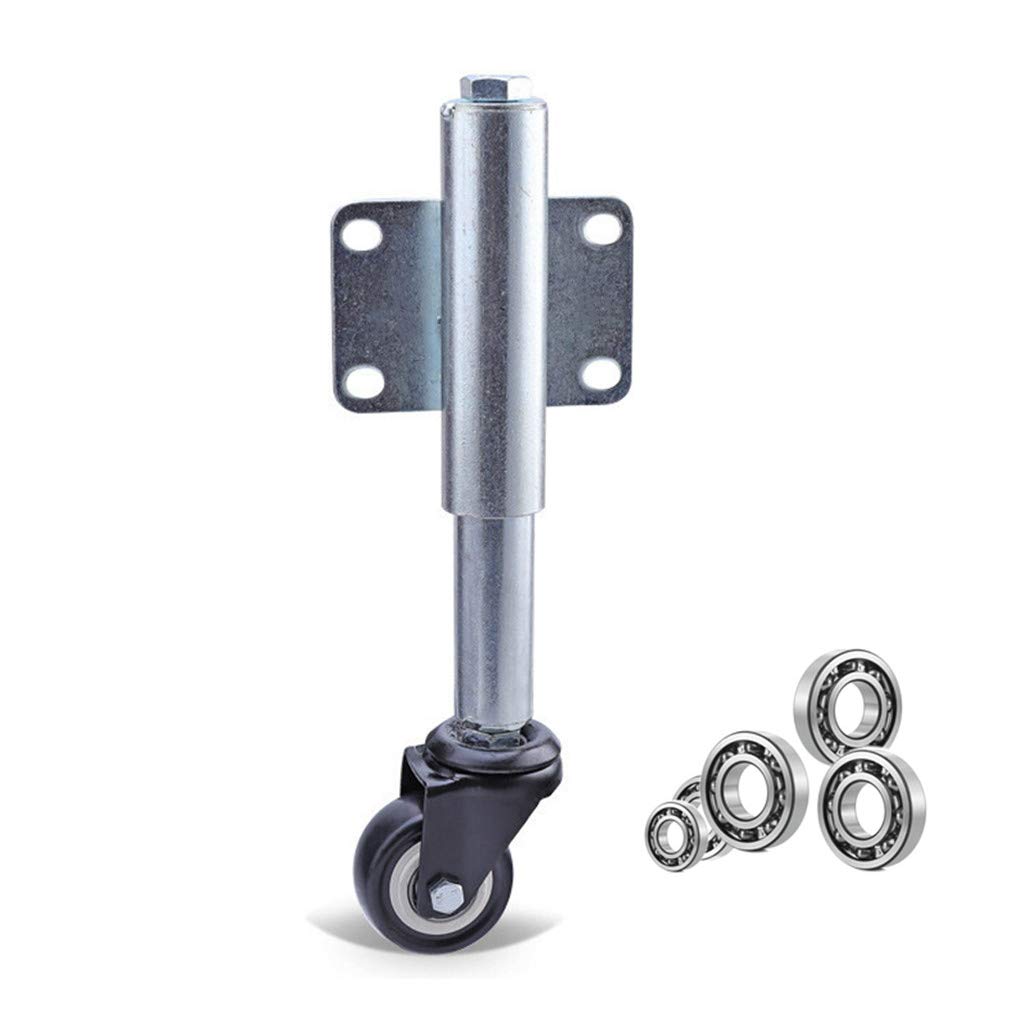Rueda giratoria de 3,8 cm con Amortiguador, diseño retráctil de Alta Resistencia, Capacidad de Carga de 50 kg y Robusta para Puertas, sin Ruido - 1 Pieza