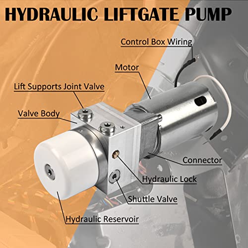 Image of 54347193448 Hydraulic Liftgate Pump Fits for 2003-2008 E85 Z4 2.0i 2.5i 3.0i 3.0si Replaces 54347119633 Convertible Top Hydraulic Roof Pump