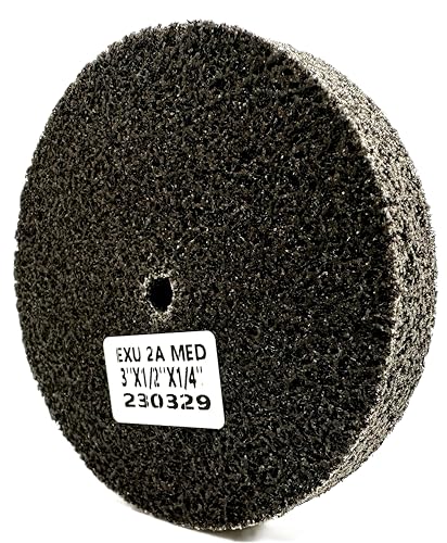 Image of EXL Unitized Wheel, 3 inch Diameter x 1 /2 inch Wide x 1 /4 inch Arbor, 2A Medium, Aluminum Oxide | 15532 | (Pack of 5)