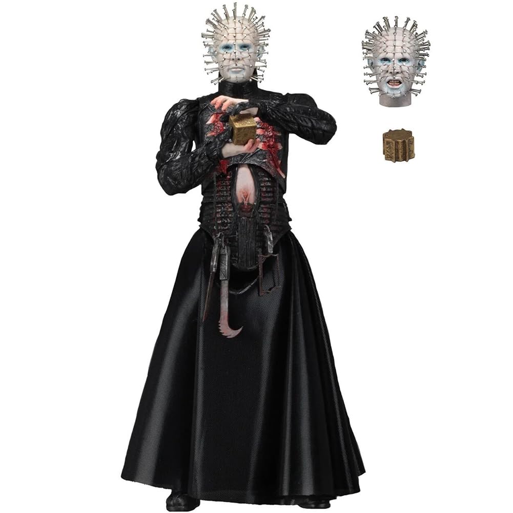 Jilijia Ultimate Pinhead Figure 18cm Ultimate Pinhead Action Figure PVC Model Statue Desktop Ornaments Halloween Collection Christmas Decoration Gift for Fans