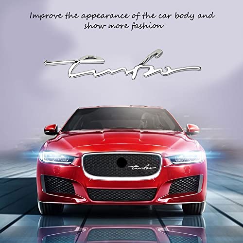 Image of Metal Car 3D Metal Turbo Sticker for Car Sticker, 3D Metal Turbo Sticker for Car, Car Turbo Emblems, 3D Premium Car Side Fender Rear Trunk Emblem Logo Badge Decals for All Cars (Sliver)