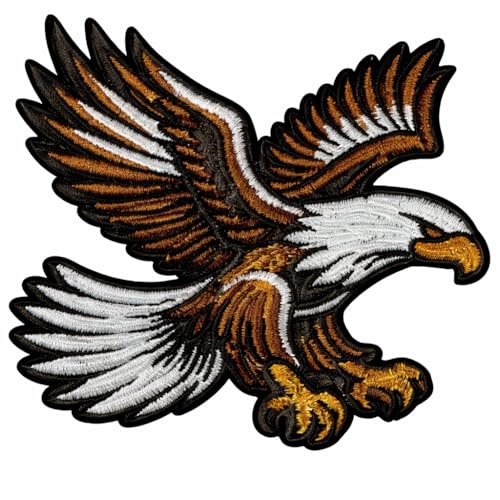 Eagle Iron On Patch Majestic Bird Wildlife Applique for Jackets Bags Hats Jeans and Crafts