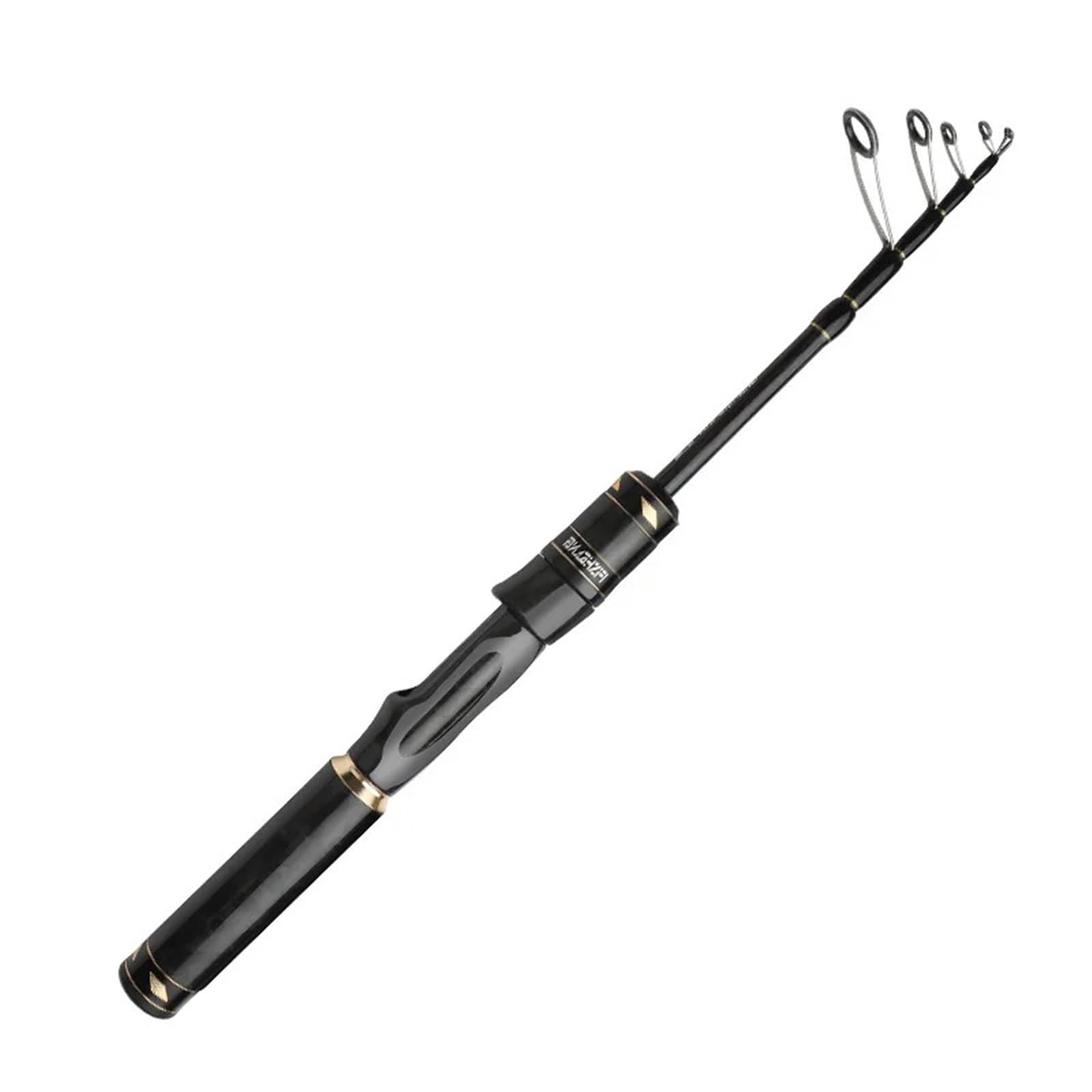 Canne à pêche télescopique de Voyage, Spinning, Casting, leurre, Portable, Cross, Carbone, Eau Douce, Eau salée, Basse(Casting 1.5m)
