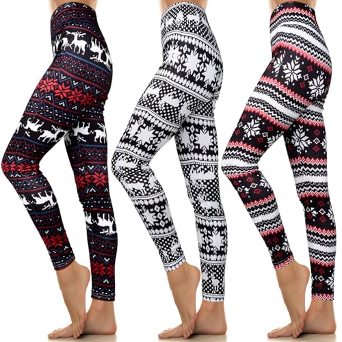 Leggings de Noël femme pour cocooning et yoga d'hiver