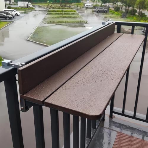 Barandilla ajustable para balcón, mesa plegable de aluminio para uso en interiores y exteriores, perfecta para patio, jardín y balcón