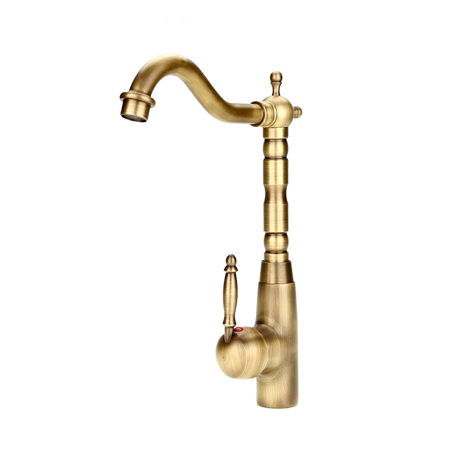 ZQFHSX Antique Retro Style Solid Brass Kitchen Bathroom Basin Sink Faucet Hot & Cold Pipes Mixer Tap for Most Scenarios