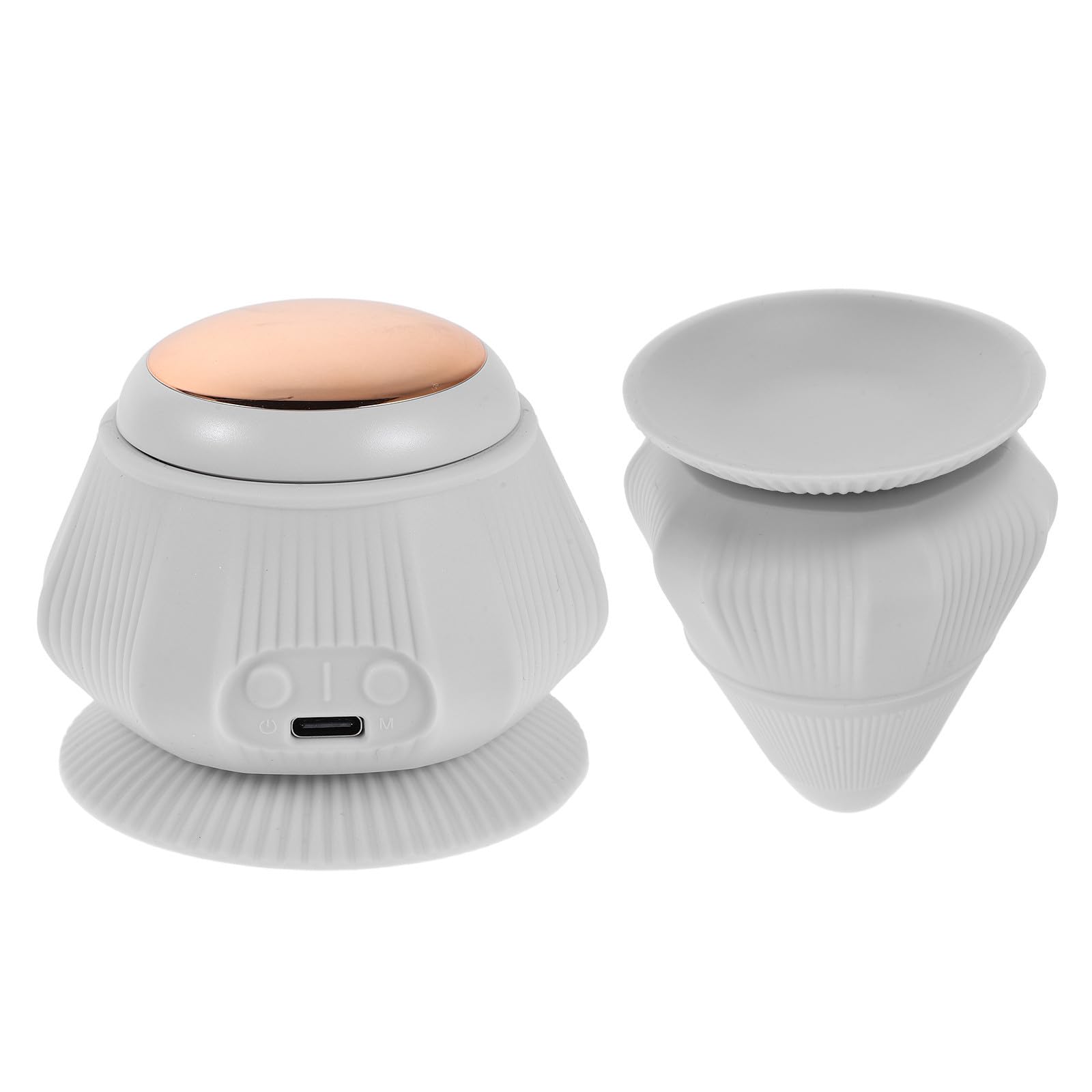 iplusmile Herramienta Portátil de Masaje Calefacción y Base de Succión, Pelota de Masaje para Cuello y Espalda, Adecuado para de Vibración y Alivio Muscular en Oficina y Hogar