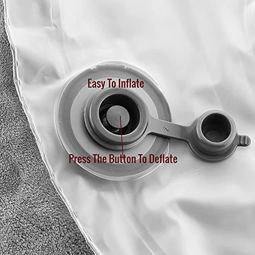 Inflatable Travel Neck Pillow: Extra-Soft, Cushion. For Airplanes, Trains, Cars, Portable Travel Accessory-With Carrying… - Image 4