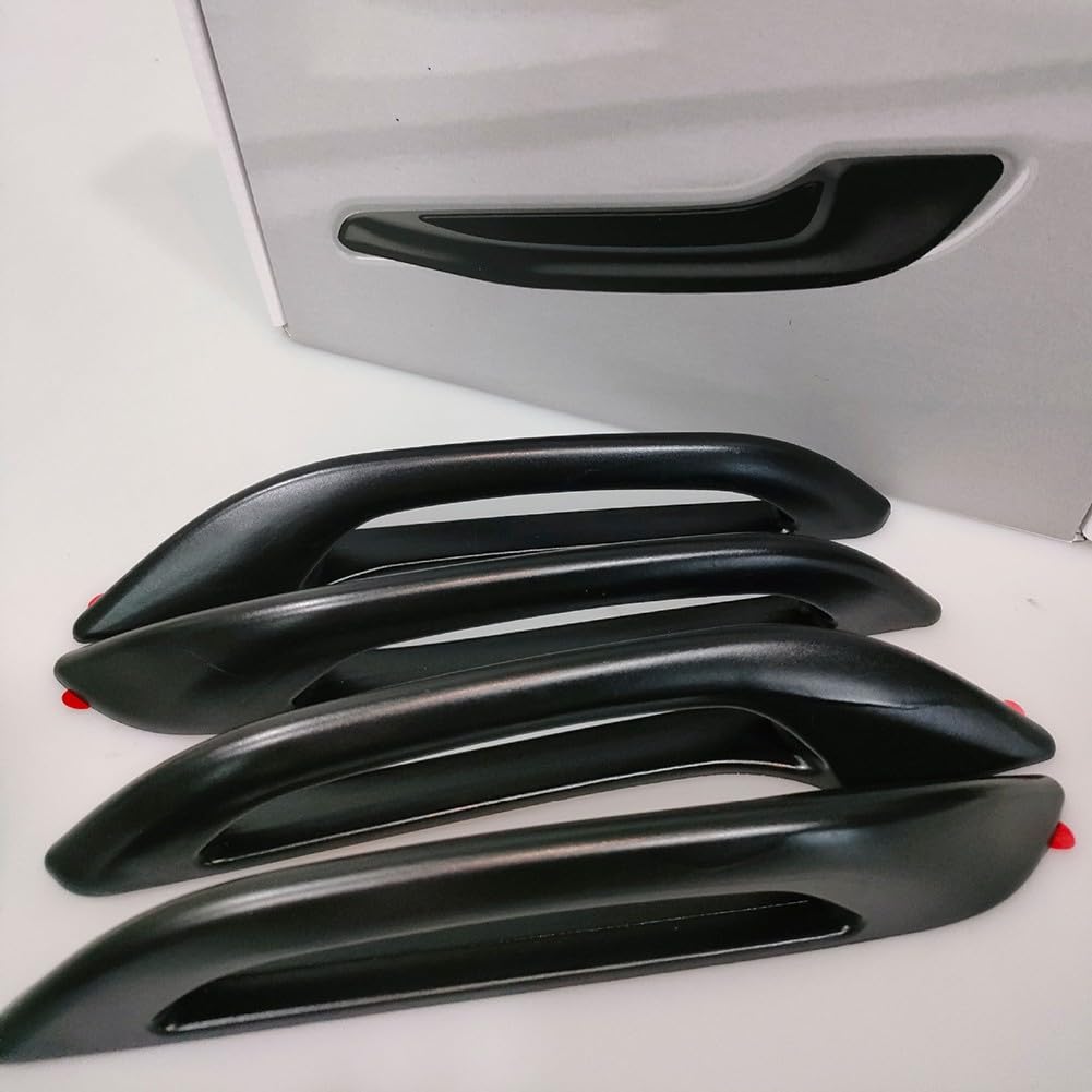 Housses de protection poignée Tesla en ABS laqué noir haut de gamme