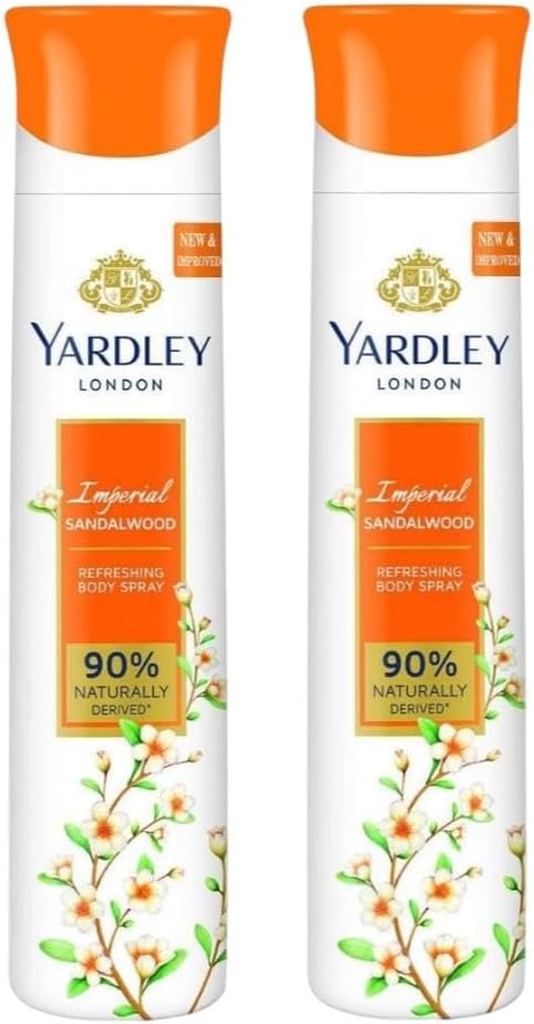 Yardley Sandalwood Body Spray for Women, 150ml (Pack of 2)
