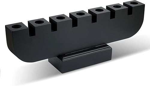 Sliner Kwanzaa Kinara - Portavelas hecho a mano para decoración de velas cónicas de mesa, color negro Negro,Colores