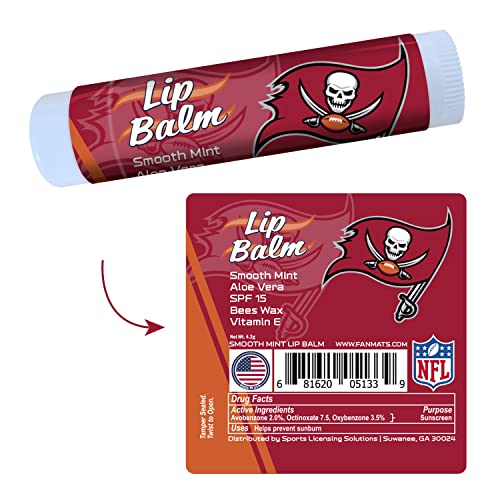 FANMATS 34748 Tampa Bay Buccaneers Smooth Mint SPF 15 Lip Balm