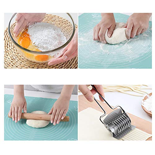 Pasta Noodle Cutter, Stainless Steel Manual Noodle Lattice Roller Dough Cutter Pasta Spaghetti Maker Garlic Ginger Herb Mincer Kitchen Cooking Tools #TOP5