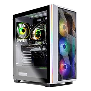 Skytech Gaming Chronos Gaming PC Desktop – Intel Core i7 12700F 2.1 GHz, NVIDIA RTX 4070, 1TB NVME SSD, 16GB DDR4 RAM 3200, 750W Gold PSU, 240mm AIO, 11AC Wi-Fi, Windows 11 Home 64-bit,White
