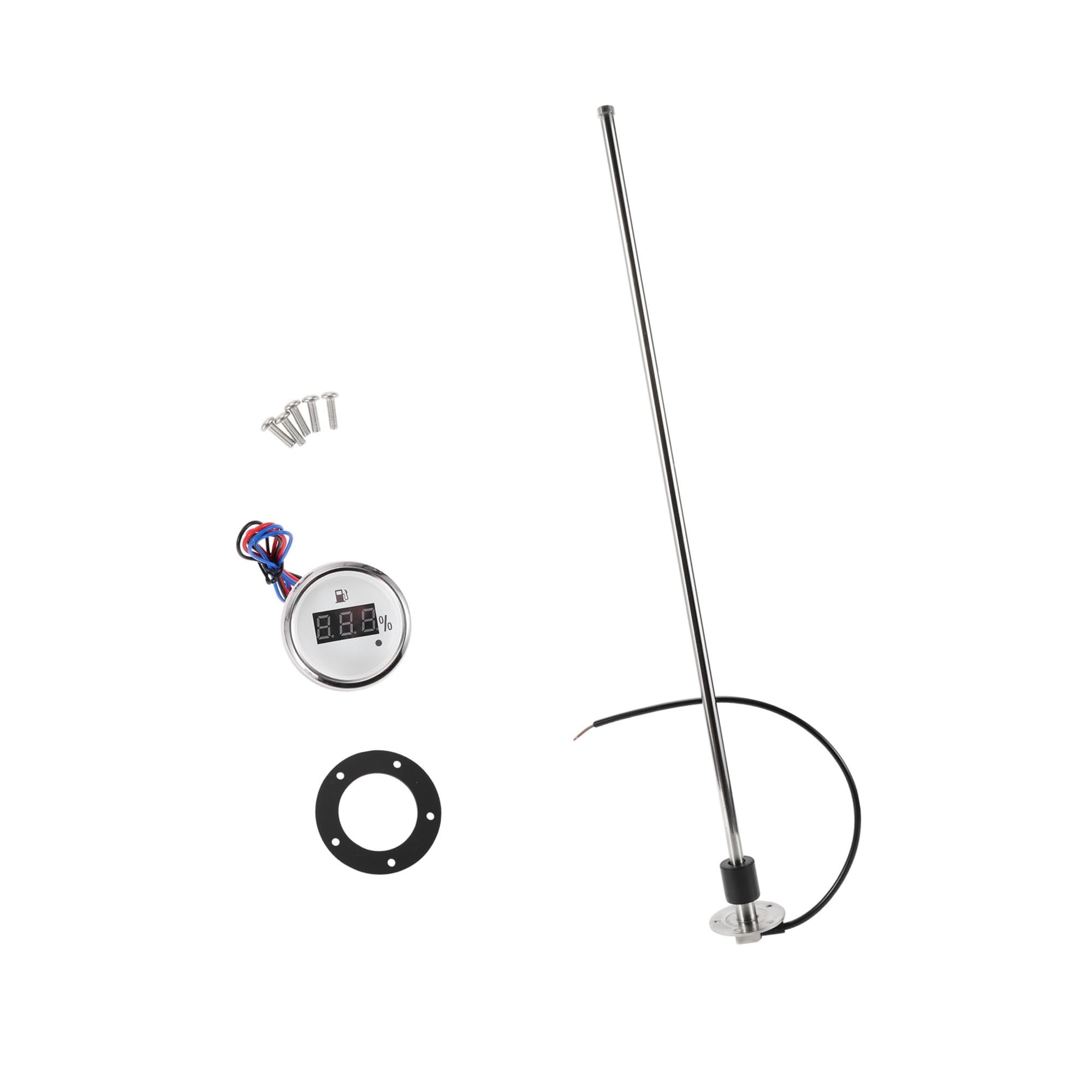 A ABSOPRO Capteur de Niveau de Carburant avec Jauge de Carburant Pour Bateau Unité d'Envoi de Carburant Marin Métal Ton Argent Blanc 0-190 Ohm 800mm Remplacement d'article