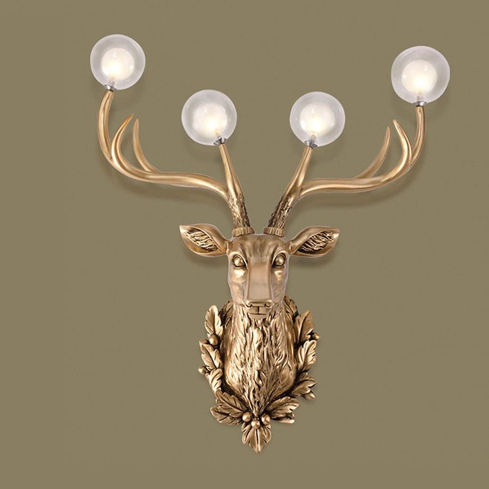 HXYSXHJUO Modern LED G4 Deer Head Wall Lamp Living Room Dining Background Photo Decoration Light, Pendant Light