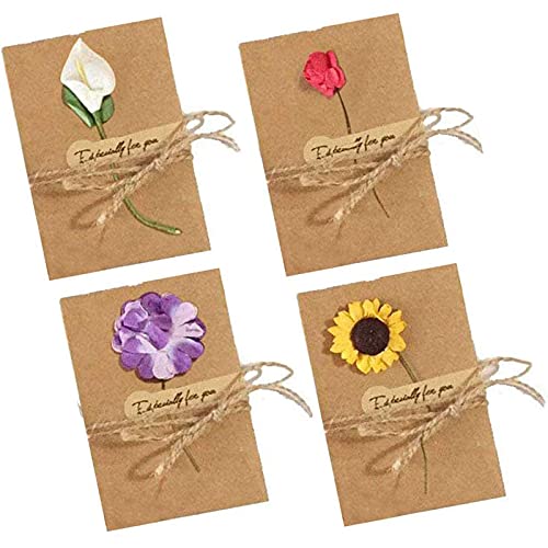 Carte de vœux faite à la main sous enveloppe en kraft pour accompagner vos cadeaux de fête