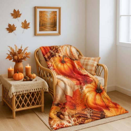 Jeté de lit en peluche haut de gamme aux détails d'érable rustique 127x152 cm - 6
