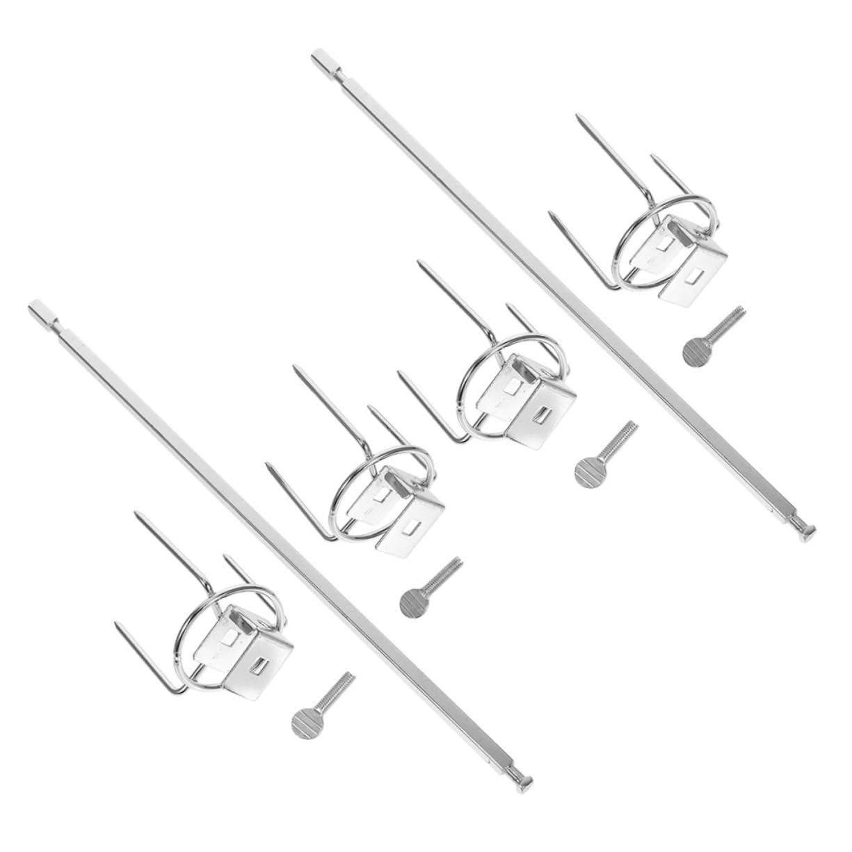 FONDOTIN Set of 2 Rotating Chicken Forks for Electric Oven Stainless Steel Grill Forks Air Fryer Chicken Skewer for BBQ