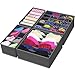 Simple Houseware Closet Underwear Organizer Drawer Divider 4 Set, Dark Grey